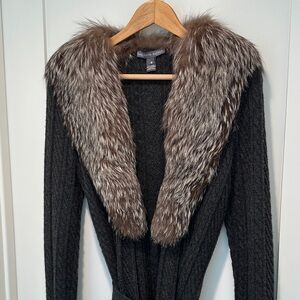 Saks Fifth Avenue wool/cashmere blend mid calf length sweater coat size M